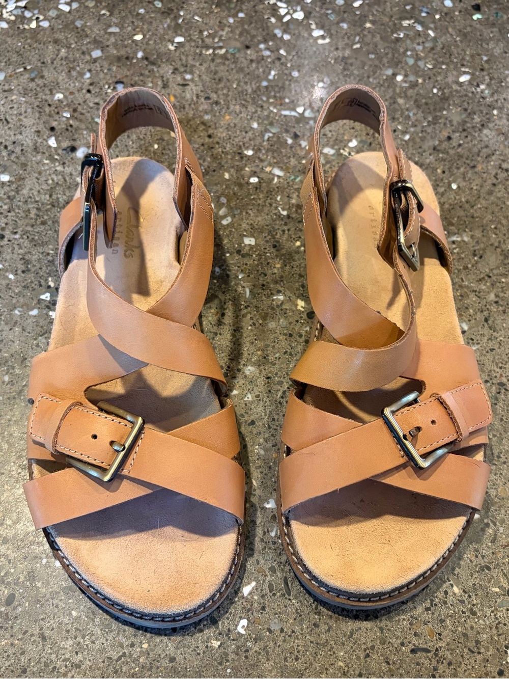 Clark’s strappy sandals brown